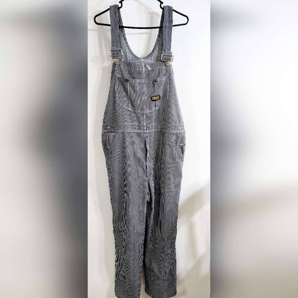 70s Sears Toughskins Railroad Striped Work overalls